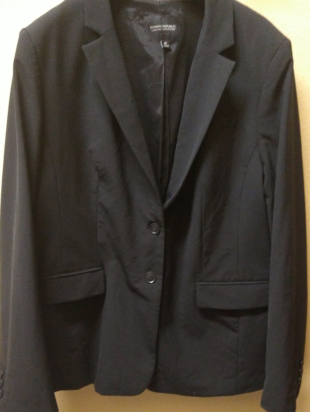 Banana Republic Long and Lean Two-Button Blazer in Black